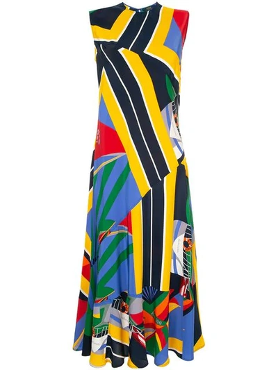 Polo Ralph Lauren Printed Maxi Dress In Multicolour