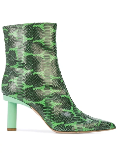 Tibi Grant Heeled Boots In Green