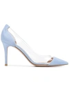 Gianvito Rossi Plexi Pumps In Blue