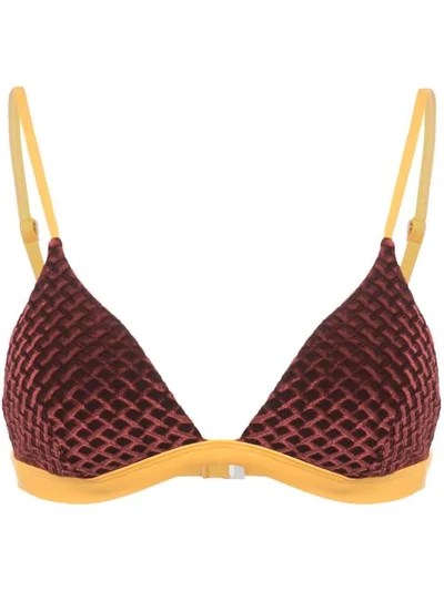 Onia Danni Bikini Top In Red