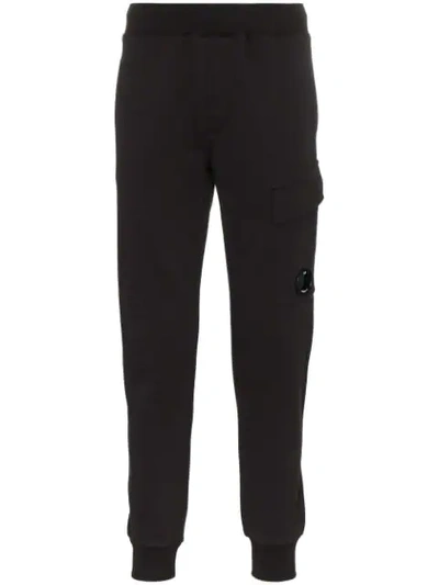 C.p. Company Cp Company Tapered Track Pants - Black In Black