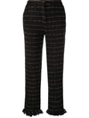 Jorge Vazquez Tweed Straight Trousers - Black