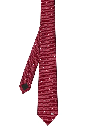 Burberry Modern Cut Pin Dot Silk Tie In Pink