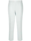 Theory Slim-fit Cropped Trousers In Blue