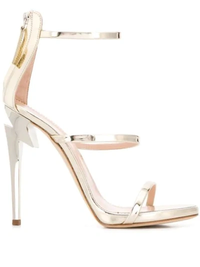 Giuseppe Zanotti Stiletto Sandals In Gold