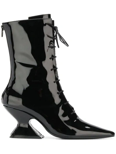 Dorateymur Radio Lace Up Boots In Black