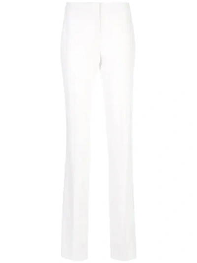 Alexander Mcqueen Women's Crepe Flare Trousers In White