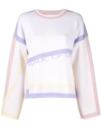 Walk Of Shame Graphic Print Jumper In Multicolour