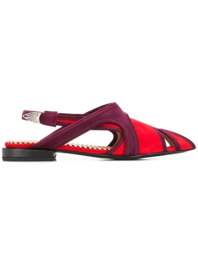 Toga Slingback Sandals In Red