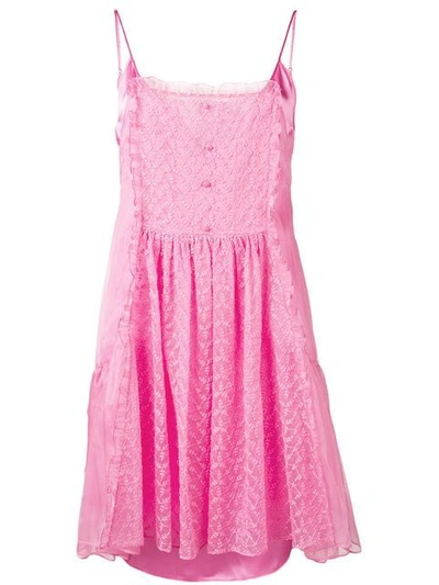 Stella Mccartney Semi-transparentes Kleid In Pink