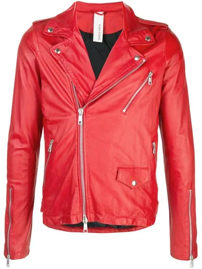 Giorgio Brato Fitted Biker Jacket In Red