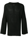 Rick Owens Ribbed Design Sweater In Black