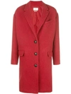 Isabel Marant Étoile Oversized Single Breasted Coat In Red