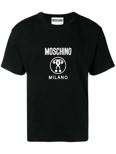 【関税込み】Moschino ブラック Double Question Mark Tシャツ 11068397_12?w=400