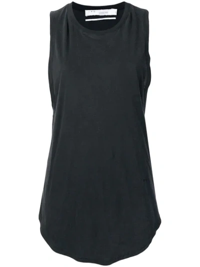 Iro Curved Hem Vest Top In Black