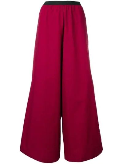 Antonio Marras Wide-leg Flared Trousers In Red