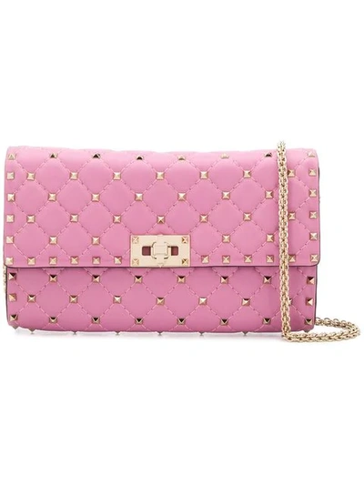 Valentino Garavani Rockstud Spike Shoulder Bag In Pink