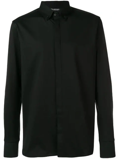 Neil Barrett Button Collar Shirt In Black