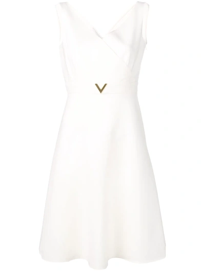 Valentino V Hardware Dress In White