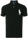 Polo Ralph Lauren Logo Embroidered Polo Shirt In Black