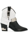 Toga Cowboy Ankle Boots In Black