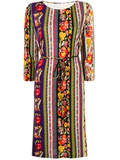 Etro Floral Print Tunic Dress In Neutrals