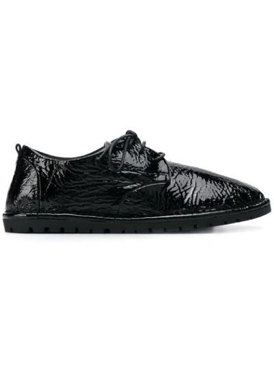 Marsèll Crinkled Sancrispa Oxford Shoes In Black