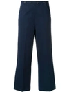 Bellerose Cropped Tailored Trousers In Blue