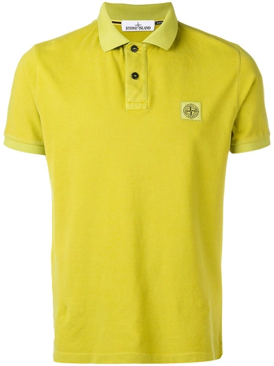 Stone Island Logo Patch Polo Shirt - Green