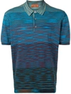 Missoni Optic Print Polo Shirt - Blue