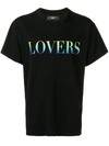 Amiri Lovers Print T-shirt - Black Rainbow