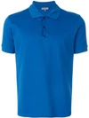 Lanvin Logo-embroidered Cotton Polo Shirt In Blue