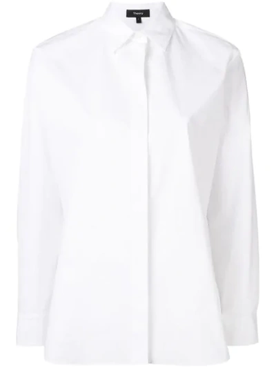 Theory Oversized Fit Shirt In White