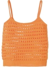 Prada Knitted Vest Top In F0d08 Mandarino