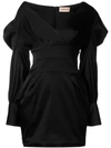 Alexandre Vauthier Draped Mini Dress In Black
