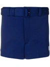 Prada Belted Shorts - Blue