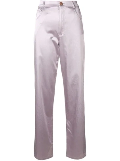 See By Chloé Straight Leg Trousers In Purple