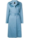 Theory Belted Trench Coat In Blue