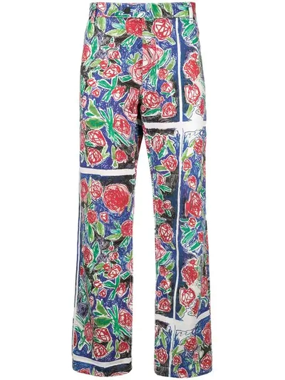 Charles Jeffrey Loverboy Floral Print Trousers In Multicolour