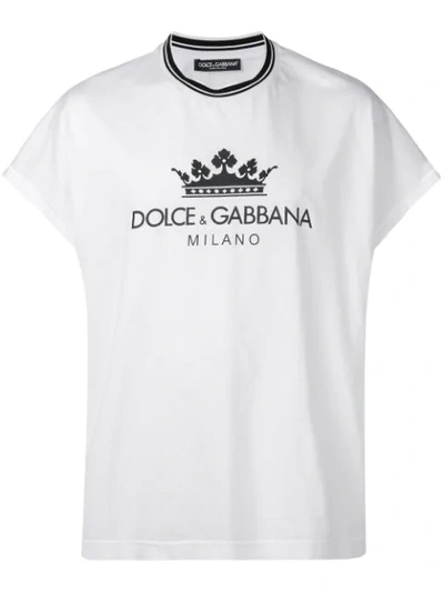 Dolce & Gabbana Logo Print T-shirt In White