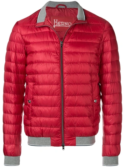 Herno Short Padded Jacket - Red In Red