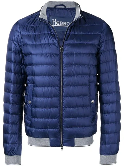 Herno Short Padded Jacket In 9248 Sapphire