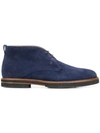 Tod's Lace-up Ankle Boots In Blue