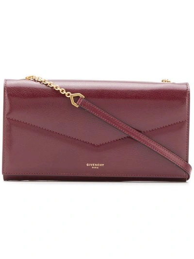 Givenchy Edge Foldover Clutch In Red