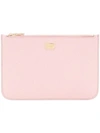 Dolce & Gabbana Logo Plaque Purse In Pink