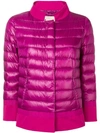 Herno Contrast Border Puffer Jacket In Pink