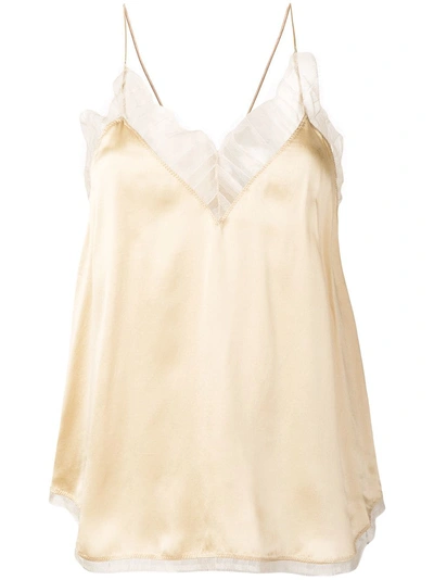 Iro Lace Detailed Slip Top - Neutrals In Neutrals