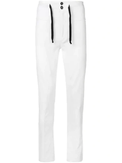 Ann Demeulemeester Slim Fit Trousers In White