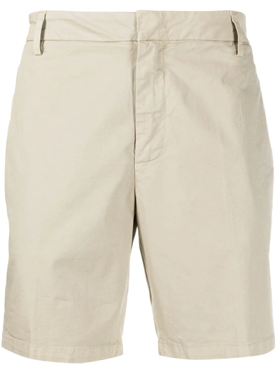 Dondup Concealed-front Shorts In Beige