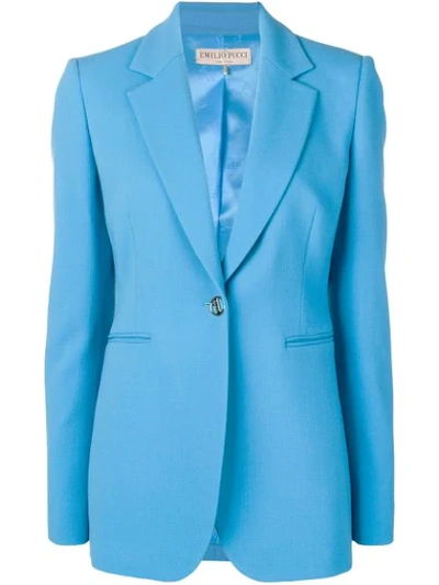 Emilio Pucci Tailored Blazer Jacket In Blue